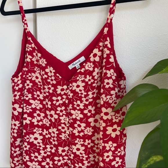 Madewell Tops - Madewell — Silk Cami Top — Red